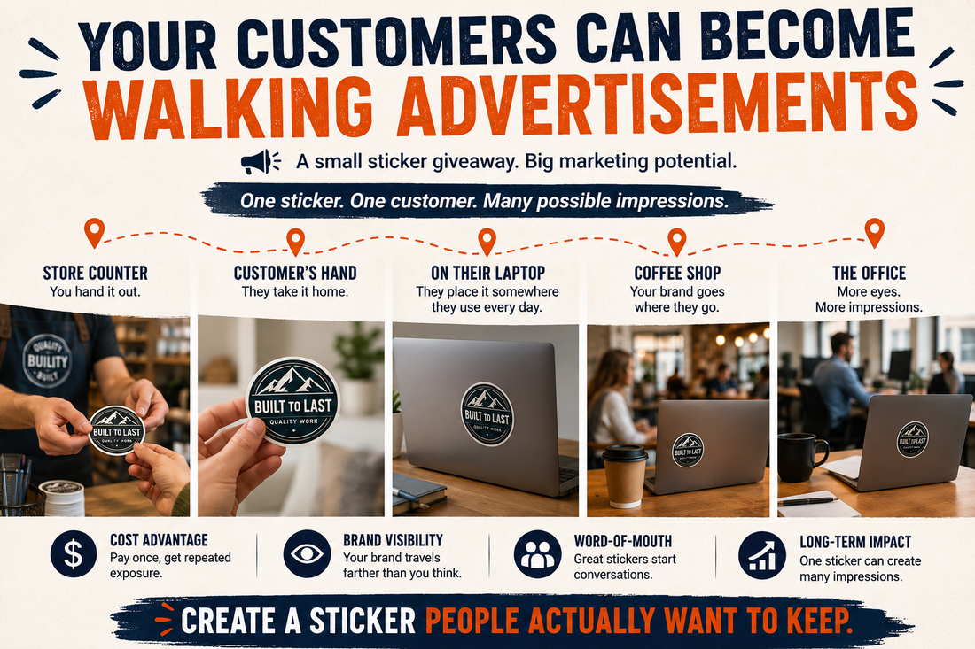 Stickers: Walking Advertisements