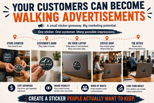 Stickers: Walking Advertisements
