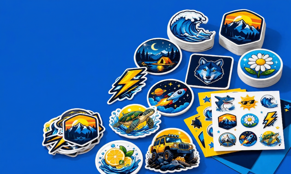 Create custom stickers, signs and banners